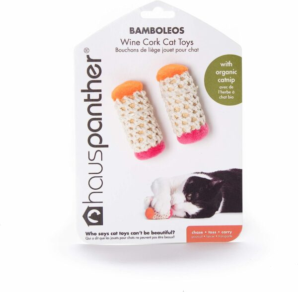 Bamboleos Wine Cork Cat Toys with Organic Catnip (set of 2)